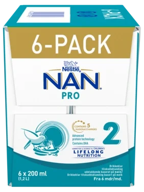 Nan Pro 2 Drikkeklar 6-pk fra 6m 1200ml