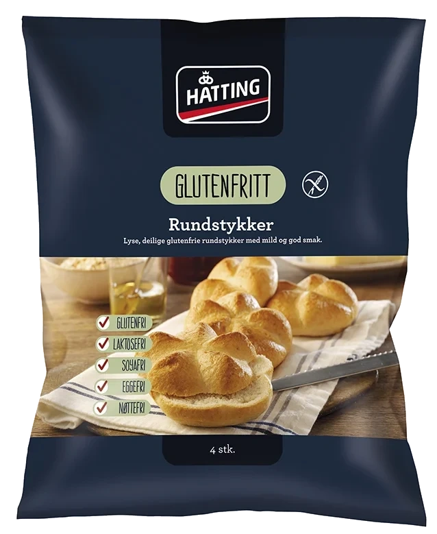 Rundstykker Fine glutenfri 4stk 260g Hatting