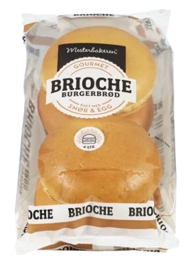 Brioche Burgerbrød 4pk 320g Mesterbakeren