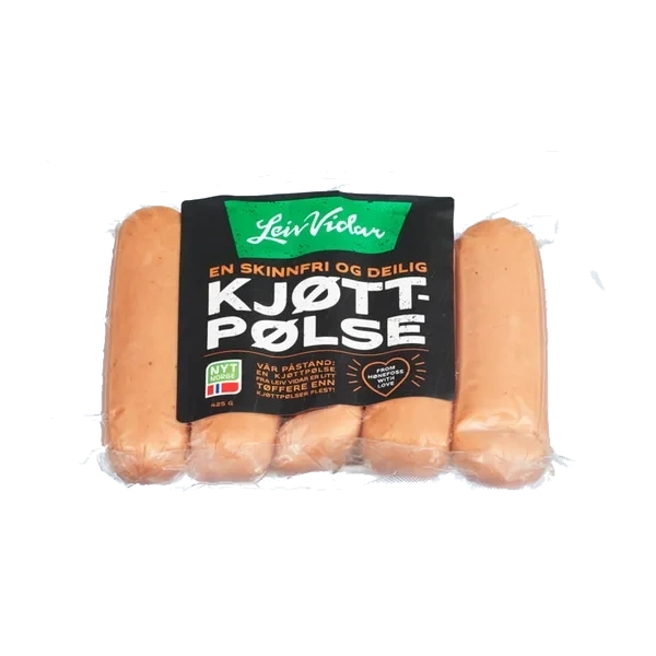 Kjøttpølse Skinnfri 425g Leiv Vidar
