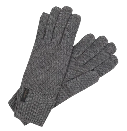 Wool Gloves Light Grey Melange One Size