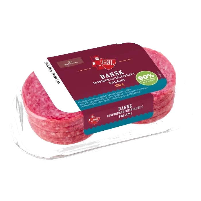 Klassisk dansk salami skivad 150g Göl Pölser