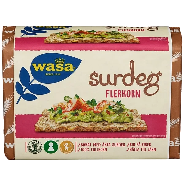 Knekkebrød Surdeig Flerkorn 275g Wasa