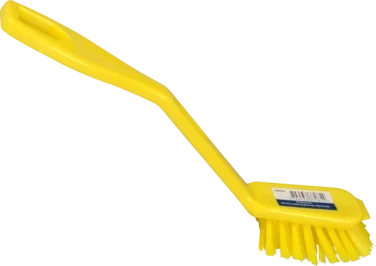 Oppvaskbørste 27cm Gul, Nylon/pp Stive Børstehår Skrapekant