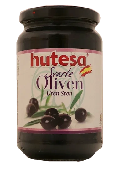 Svarte Oliven U/Sten 350g