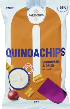 Quinoachips Sour Cream & Onion 90g Gårdschips