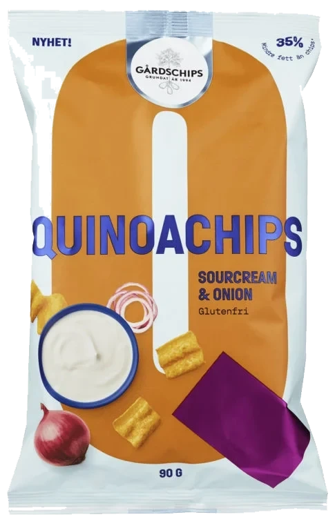 Quinoachips Sour Cream & Onion 90g Gårdschips