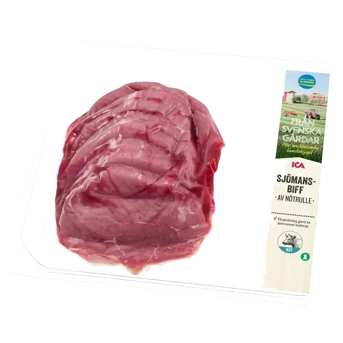 Sjömansbiff av nötrulle skivad ca 450g ICA