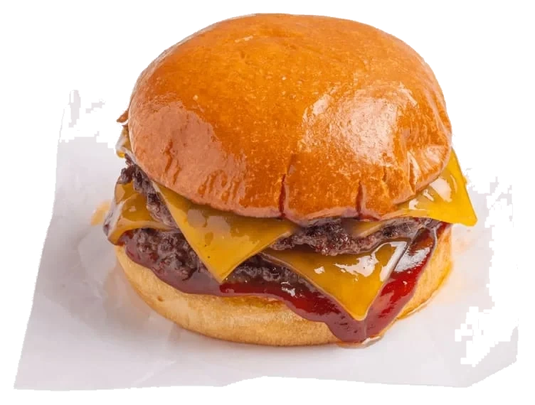 Angusburger Dobbel m/ Brød og Cheddar pr stykk