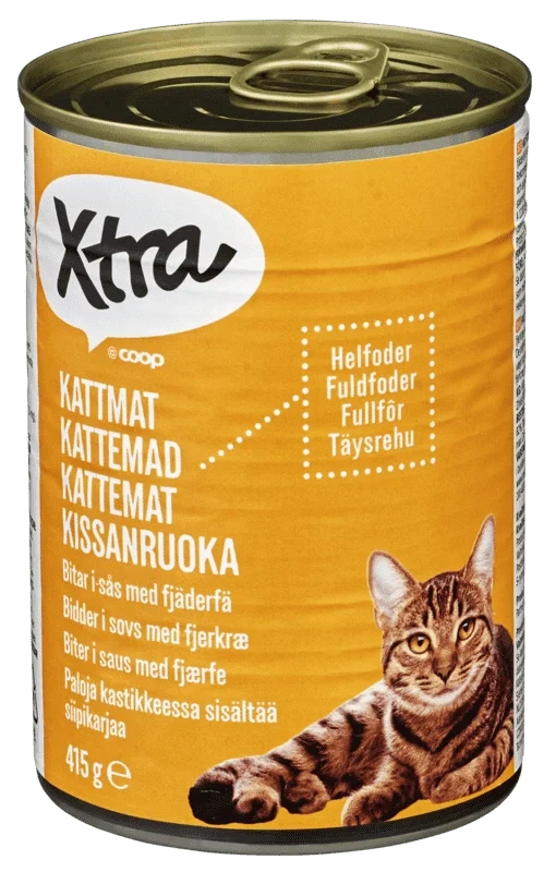 X-tra Katt Fjørfe 415g