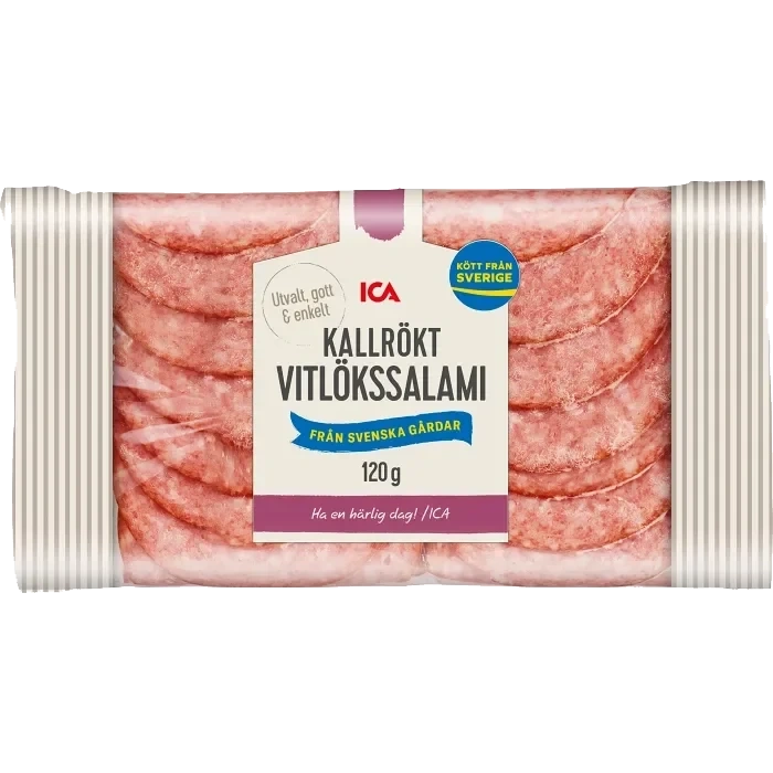 Vitlökssalami Kallrökt 120g ICA