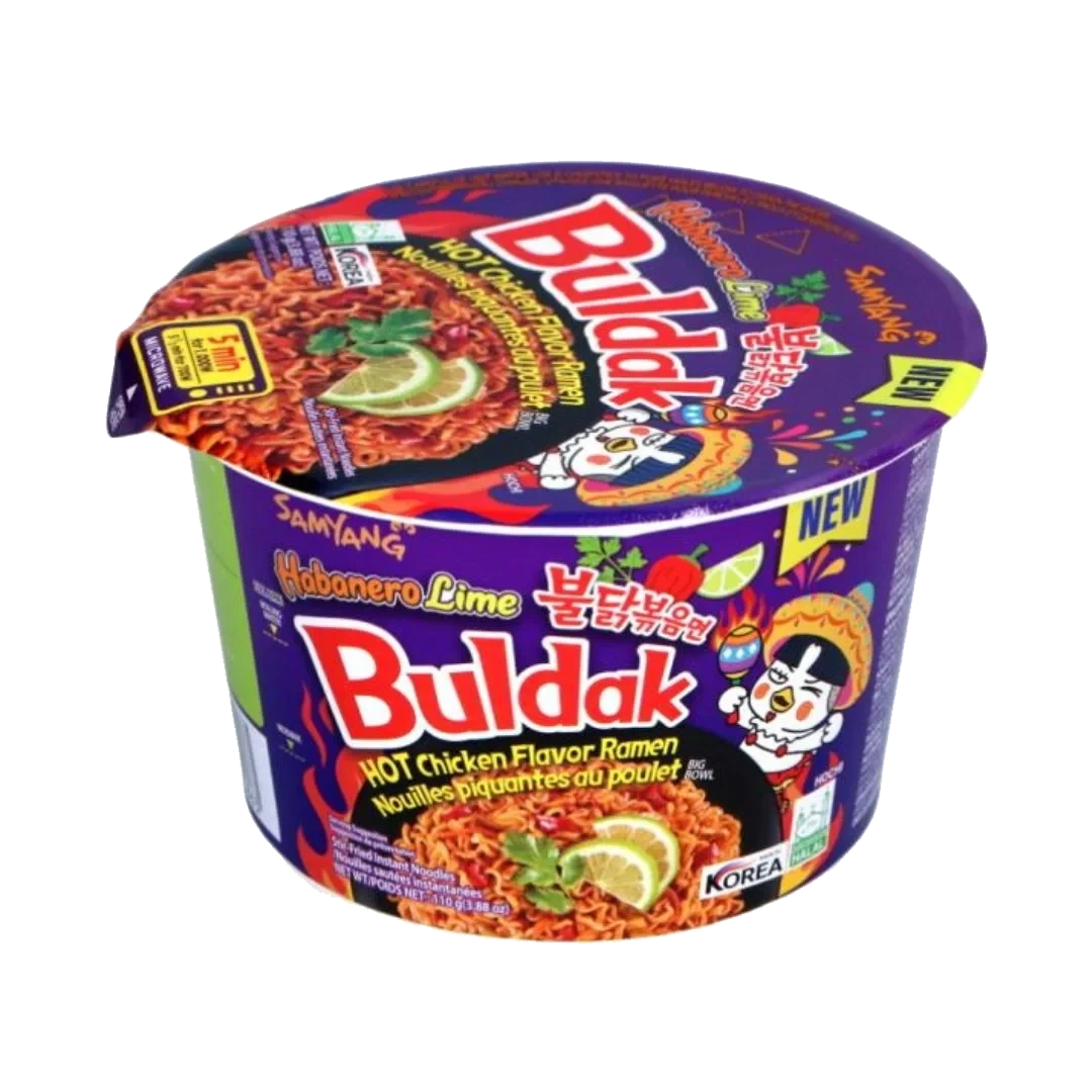 Samyan Buldak Habanero & Lime Hot Chicken Flavor Ramen Big Bowl 110 g DATOVARE