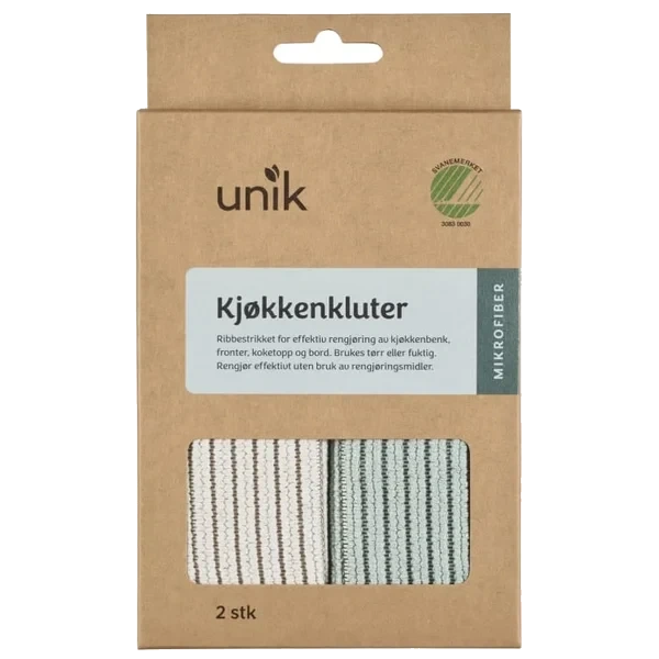 Kjøkkenklut Mikrofiber 2pk Unik