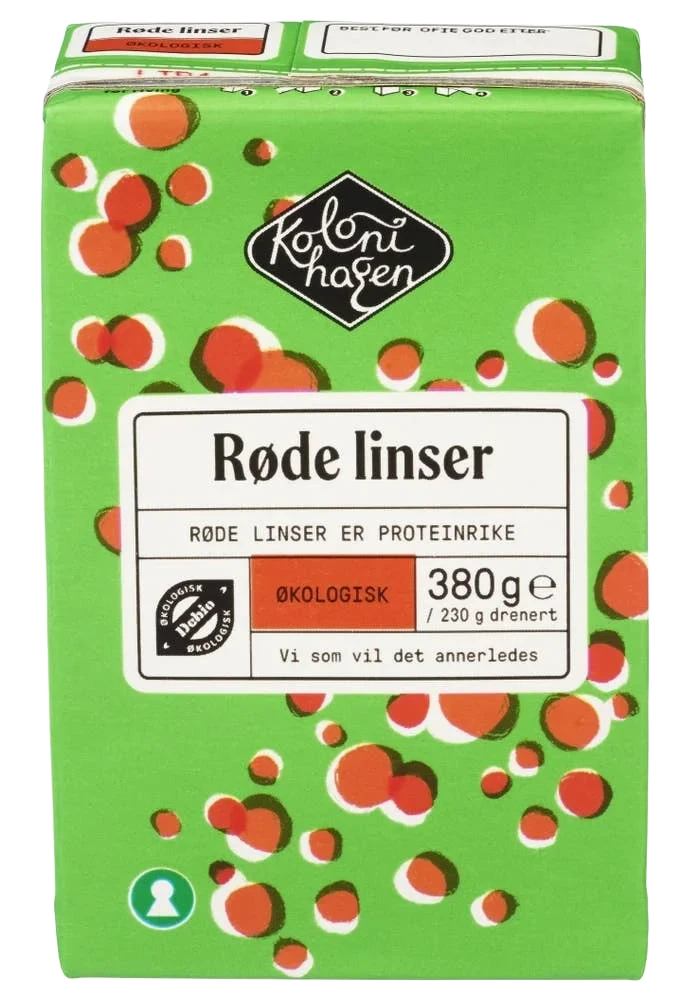 Røde linser Økologisk, 380 g