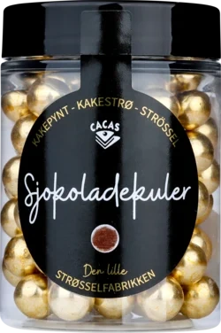 Sjokoladekuler Gull 11mm 80g Cacas