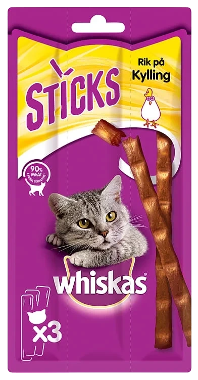 Kattsnacks Sticks Kyckling
