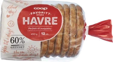 Favorittbröd Havre 12pk 450g Coop