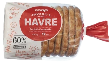 Favorittbröd Havre 12pk 450g Coop