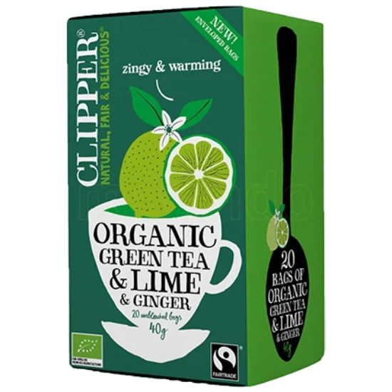 Clipper Green Tea Lime & Ginger 40g
