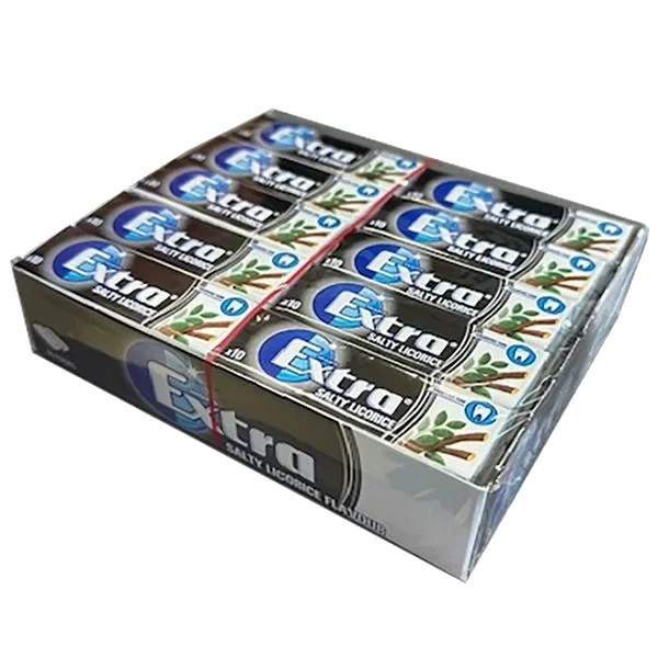Extra Salty Licorice Gum (Kartong 30 pk)