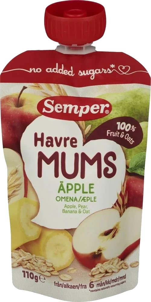 Fruktmums eple og havre