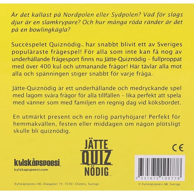 Spel: Jätte-Quiznödig