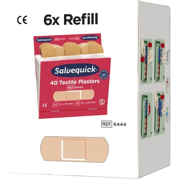 Plaster Salvequick Tekstil Refill (40) Eske 6stk