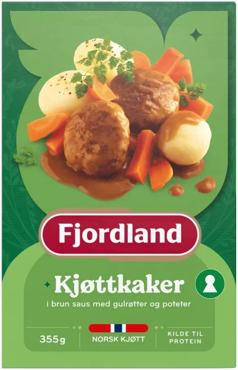 Kjøttkaker Liten Gulrøtter&Potet 355g Fjordland
