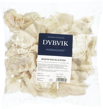 Klippfisk i Biter Benfri 1kg Dybvik