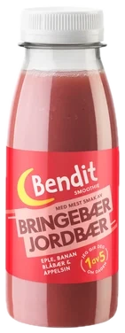 Smoothie Bringebær&Jordbær 250ml Bendit