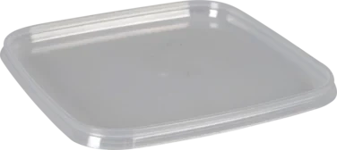 Lokk til Plastbeger Klar 128x128x9xmm Pp