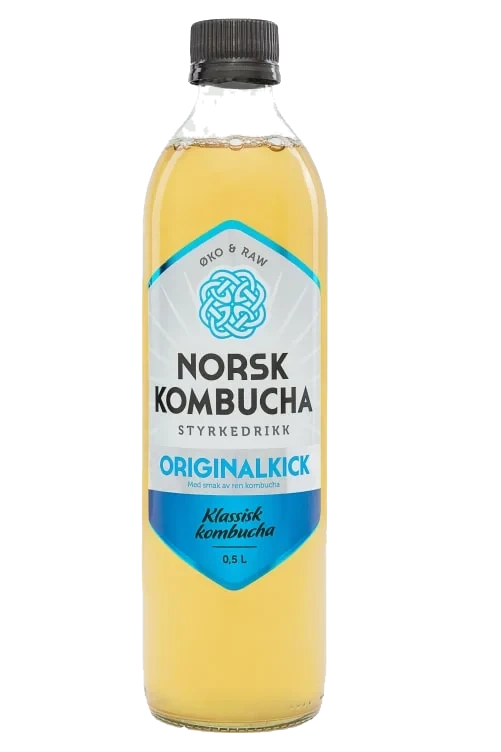 Norsk Kombucha 0,5l,blå Originalkick