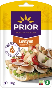 Kyllingfilet Grillet Løvtynn 110g Prior