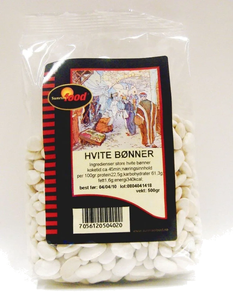 Sunrise Hvite Bønner 450g