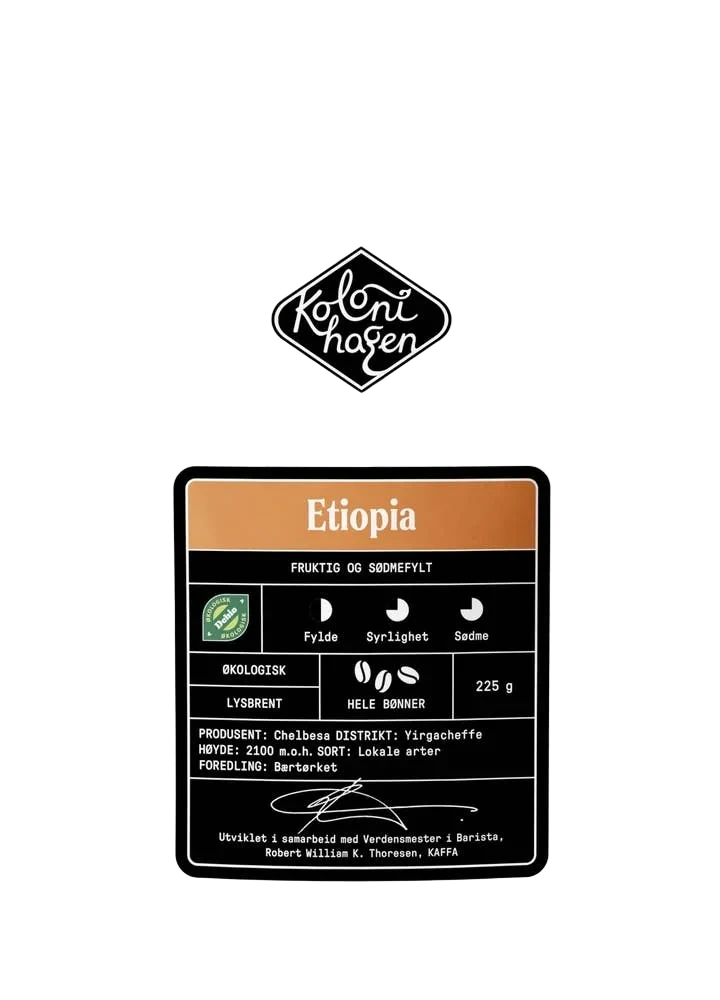 Hele kaffe&shy;bønner fra Etiopia