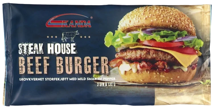 Beef Burger Steakhouse 2x130g Kanda