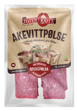 Akevittpølse 100g Toten Kjøtt