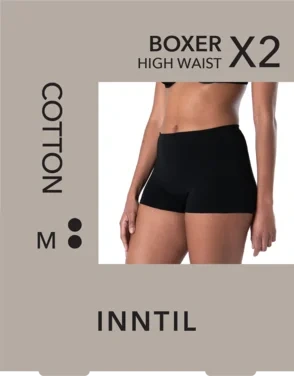 Women's Boxer, 2-pack, Black, M