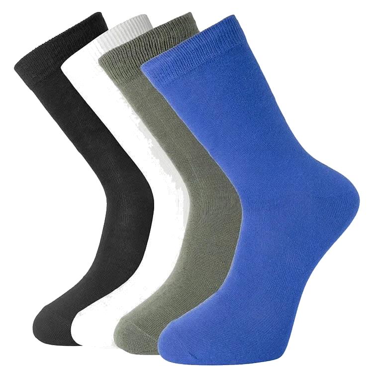 Basic Socks X4 Blue/green Rib 41-45