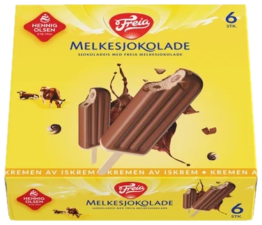 Freia Melkesjokolade Sjokoladeis 6stk Hennig-Olsen