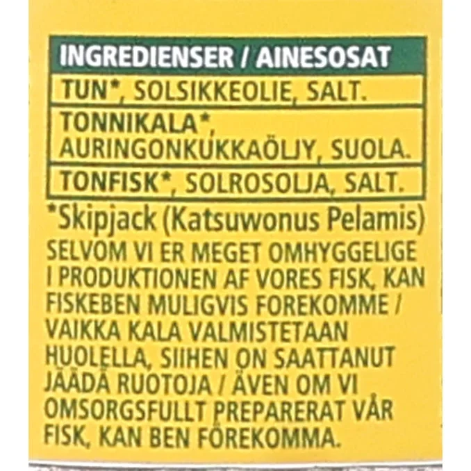 Tonfiskbitar Solrosolja