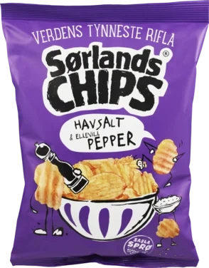 Verdens Tynneste Rifla Havsalt&Pepper 240g