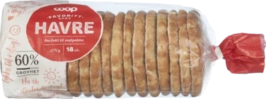Favorittbröd Havre 18pk 675g Coop
