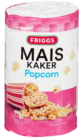 Friggs Maiskake Popcorn 125g
