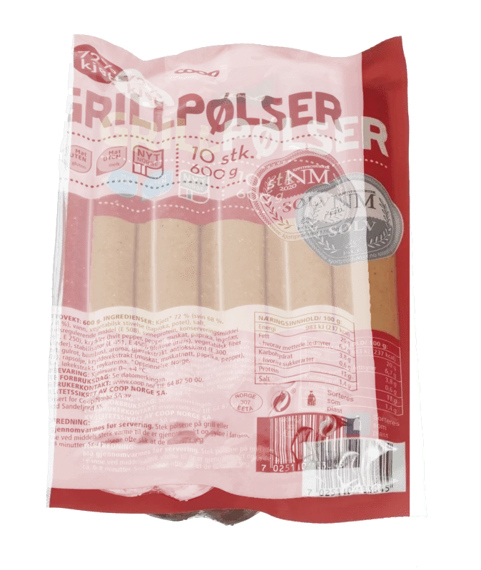Coop Reale Grillpølser 600g