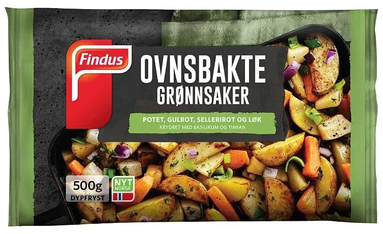 Ovnsbakte Grønnsaker Basilikum og Timian - Potet, Gulrot, Sellerirot