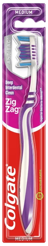 Colgate Zig Zag Antibac Medium Tannbørste