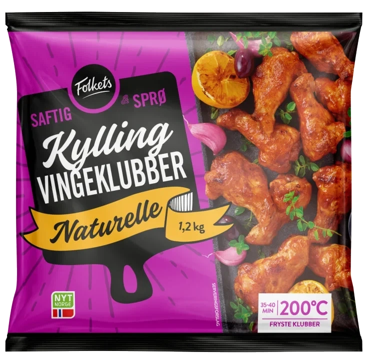 Kyllingklubber Frys 1,2kg Folkets