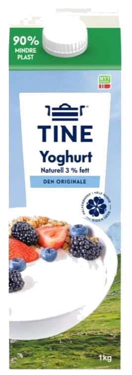 Yoghurt Naturell 1000g Tine