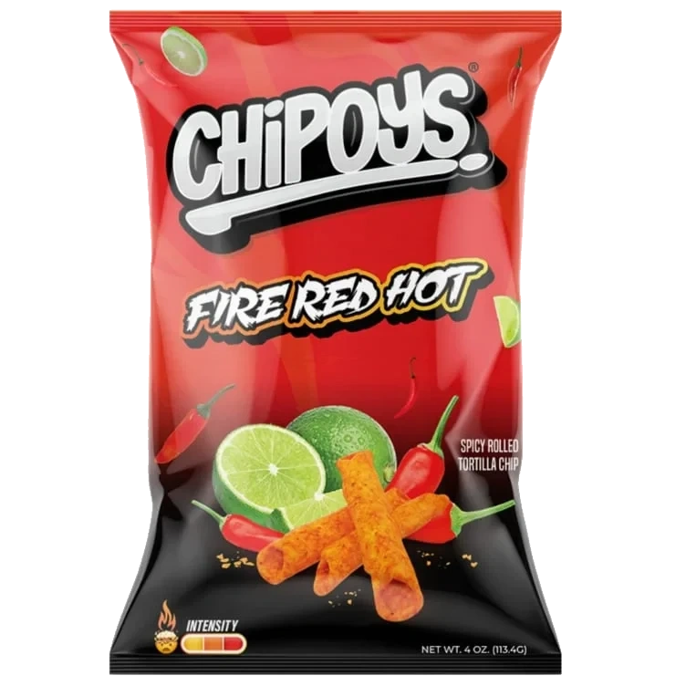 Chipoys Tortilla Chips Fire Red Hot 113g